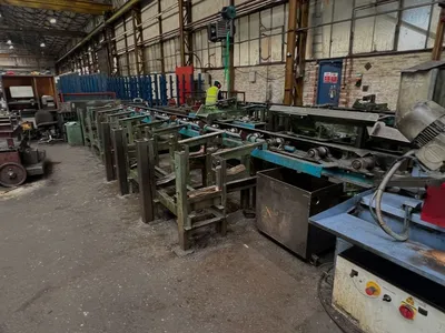 Used SAMUEL PLATT BRIGHT BAR DRAWING, STRAIGHTENING & SAWING LINE (14722) Draw Benches Connecticut US | Machinery International LLC #1557867