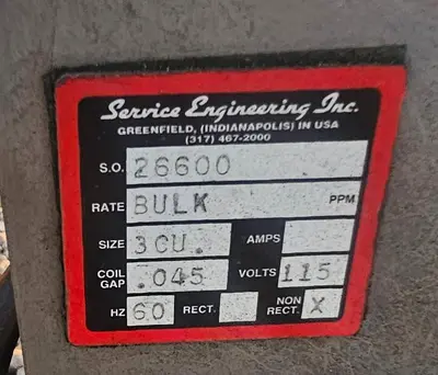 USED 2008 SERVICE ENGINEERING CO. INCLINE FEED CONVEYOR