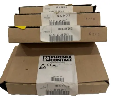 NEW LOT OF 4 PHOENIX CONTACT IB IL 24 DI 2 TERMINAL BLOCK 2726201 IBIL24DI2