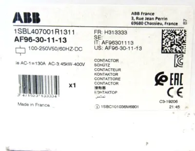 NEW ABB AF96-30-11-13 CONTACTOR AF96301113
