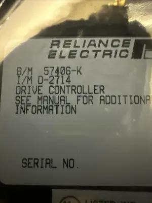 New | in-Stock RELIANCE ELECTRIC 0-57406-K Industrial Controls | Surplus Asset Holdings #1221605