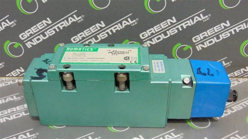 Numatics 123BA400MP Solenoid Valve 232 PSIG 24VDC 25A Single Coil Used