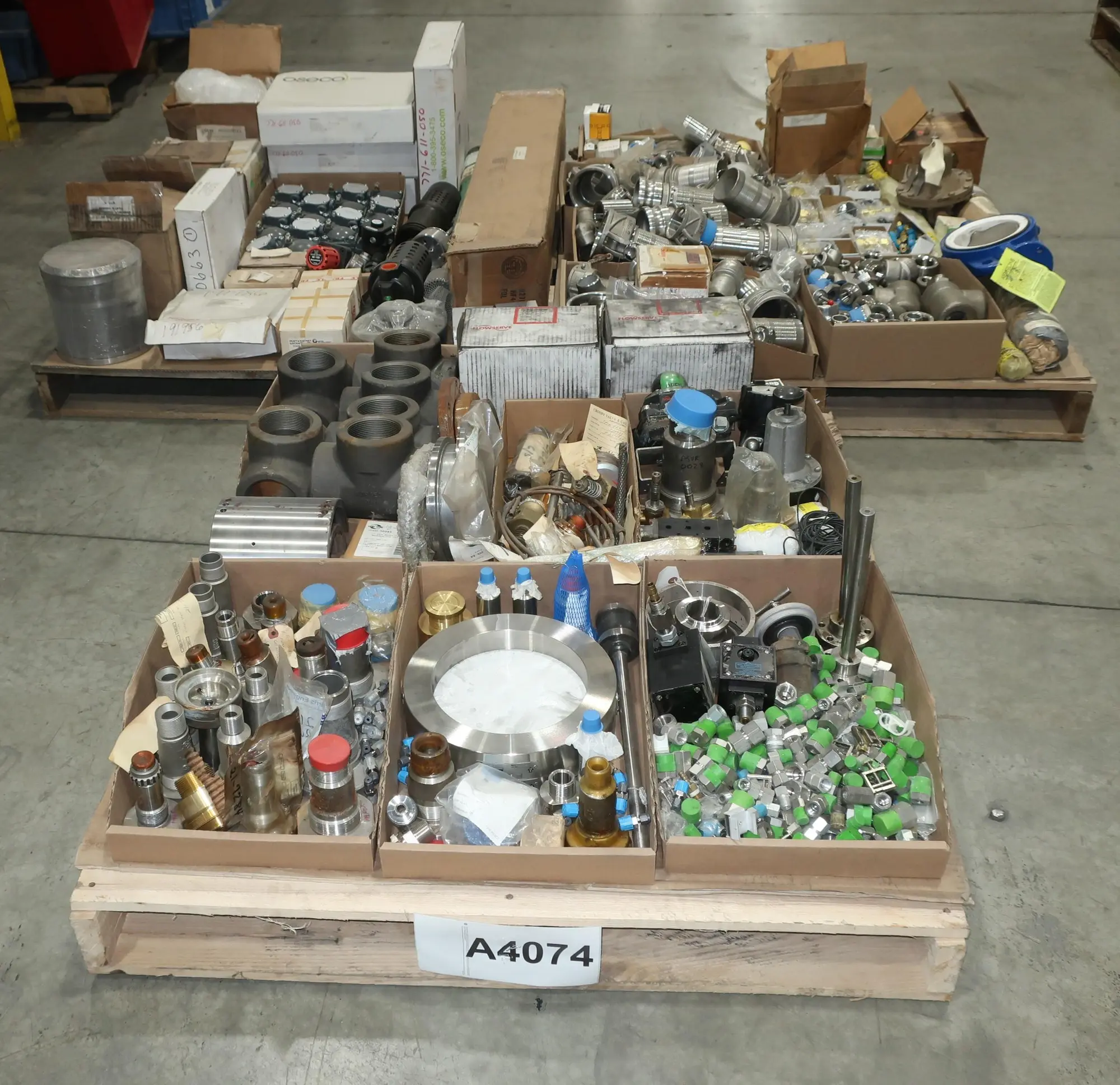 3 PALLETS OF ASSORTED VALVE PARTS