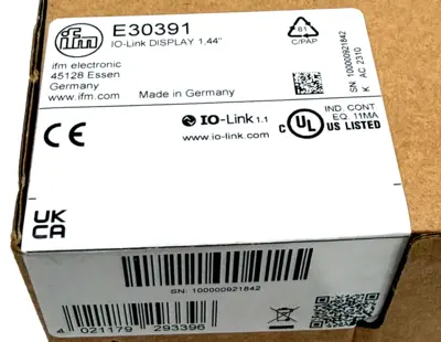 NEW IFM EFECTOR E30391 I/O LINK DISPLAY 1.44"