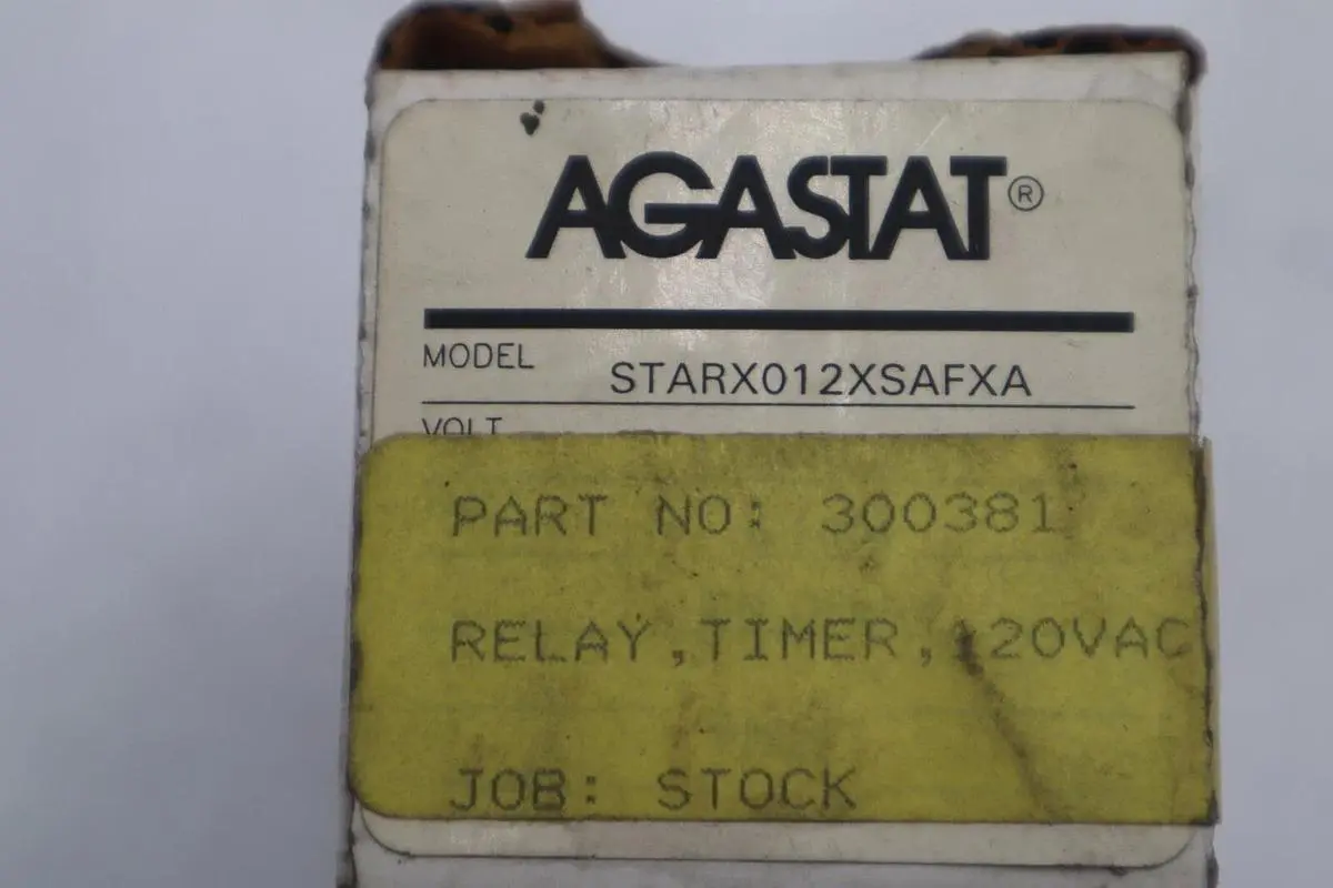 Agastat STARX012XSAFXA Timing Relay 6-180 Seconds 120VAC/DC 8-Pin STOCK K-3742