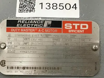 USED RELIANCE ELECTRIC P25G1812H