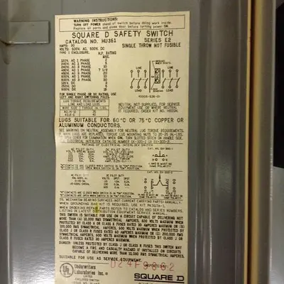 USED SQUARE D HU361E2