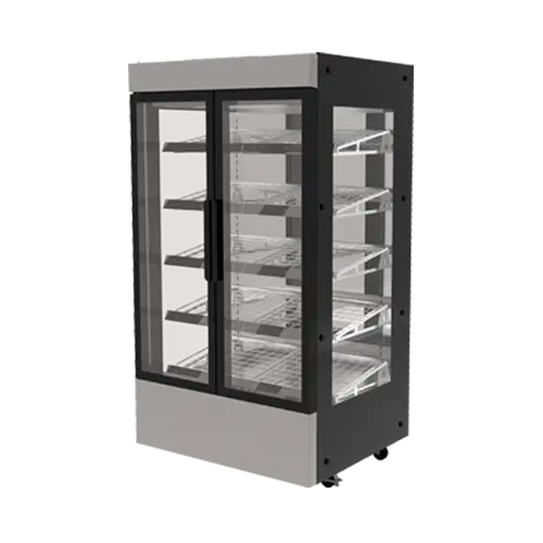 Flexeserve 38 7/10" Self Service Floor Model Heated Display Case - (10) Shelves, 208v (HUB-1000)