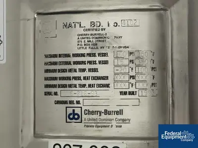 USED Cherry-Burrell 60 Gal Cherry-Burrell Reciever, S/S