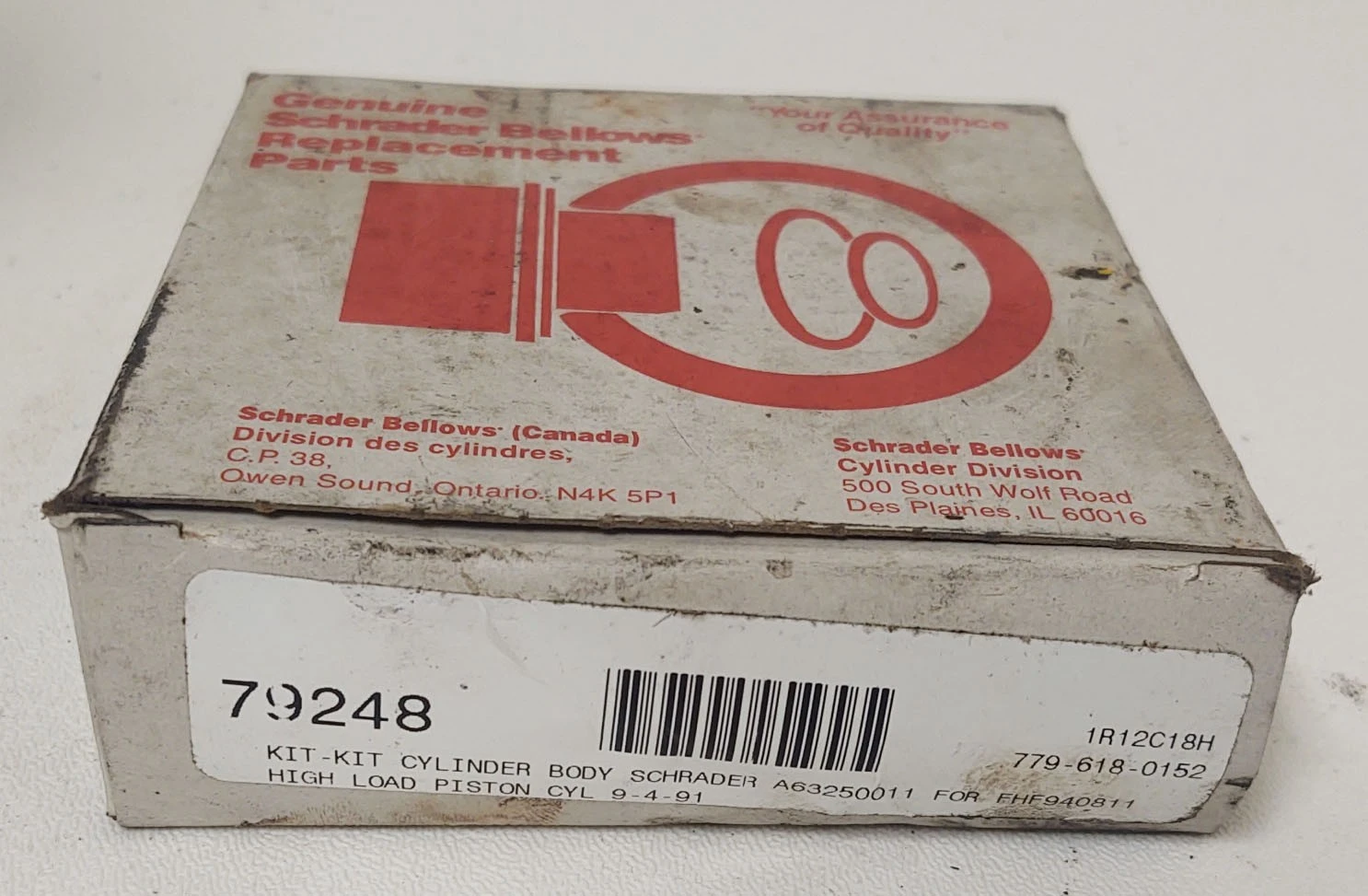 Parker Schrader Cylinder Seal Kit for 5" Bore A63250011 779-618-0152 EHF940811