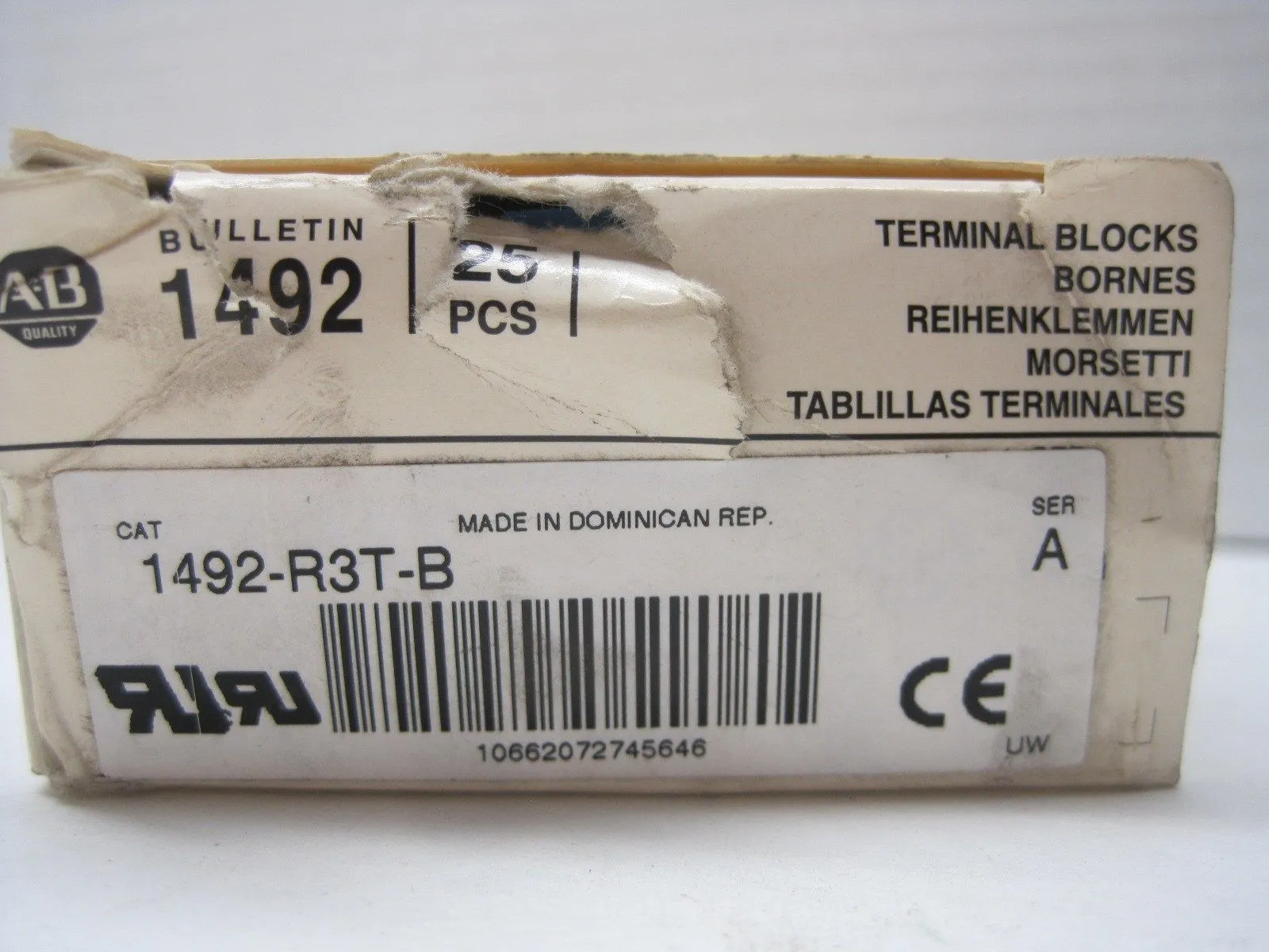 25 NEW ALLEN BRADLEY 1492-R3T-B TERMINAL BLOCKS 1492R3TB