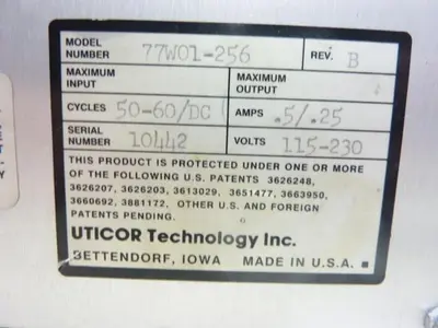 USED UTICOR 77W01-256