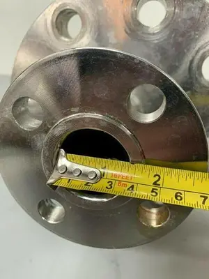 USED VIRAJ INDIA STAINLESS STEEL SPRAY BALL W/ 4" & 8" FLANGE FITTINGS