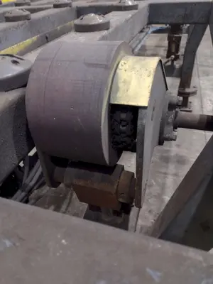 16' POWERED INFEED TABLE, USED FOR LOADING SHEETS IN A SHEAR / BRAKE: YOBRO #24335