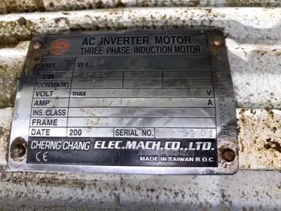 Used Cherng Chang AC Inverter Induction Motor 3-Phase 1450RPM 220/380V 31/18A A.C. Motors Michigan US | Maverick Industrial Sales #1391531