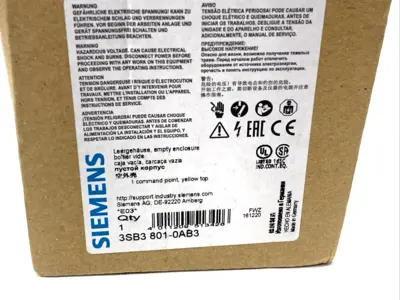 New | in-Stock Siemens 3SB3801-0AB3 Electrical Boxes Michigan US | Maverick Industrial Sales #1460909