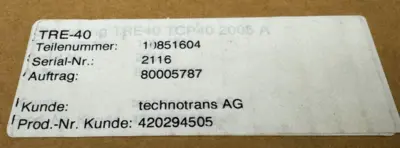 NEW TECHNOTRANS TECHNOTRANS TRE-40