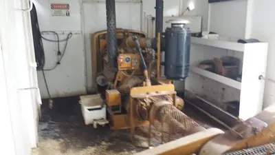 USED GARDNER DENVER PE-5Y 3X5 TRIPLEX WELL SERVICING REVERSING MUD PUMP PACKAGE