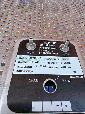 USED COLE PARMER 68014-16 DIFFERENTIAL PRESSURE TRANSMITTER 0.5% ACCURACY