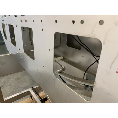Used Marel 9"W X 70"L Stainless Steel Slider Bed Conveyor [PART]