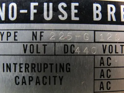 Mitsubishi Electric NF225-G 120 Amp 3 Pole Circuit Breaker W/Auxiliary Switch