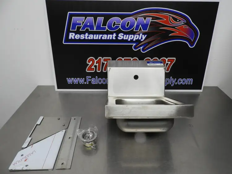 New | in-Stock BK-Resources New BK Resources BKHS-W-SS-1-P-G Hand Sink Wall Mount with Touchless Sensor Faucet Sinks Illinois US | Falcon Restaurant Supply #1376524