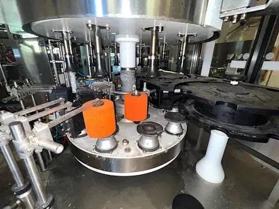 Complete KOSME Bottling Line Includes Depalletizer, Barifill Glass Filler & Flexa Labeler