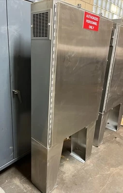 Hoffman Stainless Steel Electrical Enclosure a48h3610SSLP w/ Legs back panel