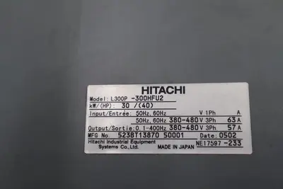 HITACHI L300P-300HFU2 (USED) 40 HP DRIVE STOCK 4341
