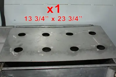 SPC7654  Miscellaneous Equipment bottle dump station Stainless Steel 14 each 1-5/8" diameter holes holes, 17"W x 41-½"L x 36-1/2"H