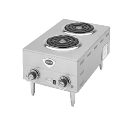 Wells H-63 14 3/4" Electric Hotplate W/ (2) Burners & Infinite Controls, 208/240v/1ph