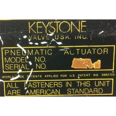 Used 12" Keystone 316 Stainless Steel Butterfly Valve