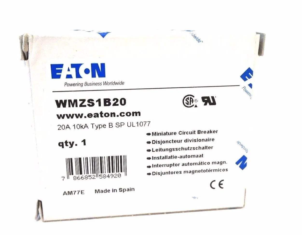 NEW EATON WMZS1B20 CIRCUIT BREAKER