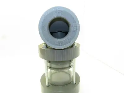 Plast-o-matic EA200V 2" Shutoff Valve Double Action Pneumatic 2" NPT Sch 80 PVC