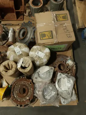 4 PALLETS OF ASSORTED PUMP REPLACEMENT PARTS, CASTINGS, RINGS, PEPELLERS