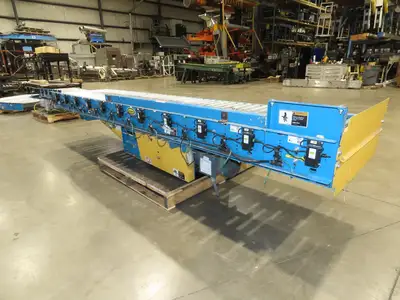 Hytrol ABEZ 30"x 11' EZLogic Accumulation Roller Conveyor 27"BF Center Drive 3PH