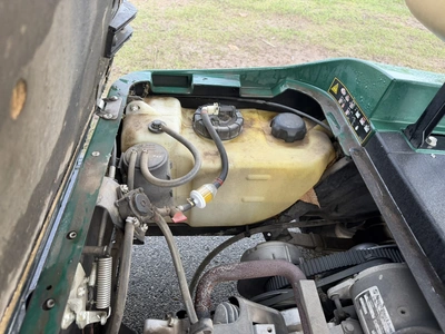 (1) 2017 E-Z-Go golf cart with a Kawasaki gas engine, model 625111G01, includes canopy, ball cover, ...
