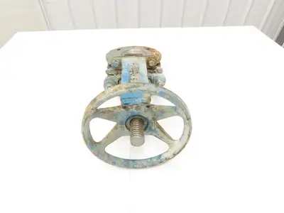 DeZurik 828 3" Knife Gate Valve Lug Style Rising Stem 316SS Disc Rubber Seat