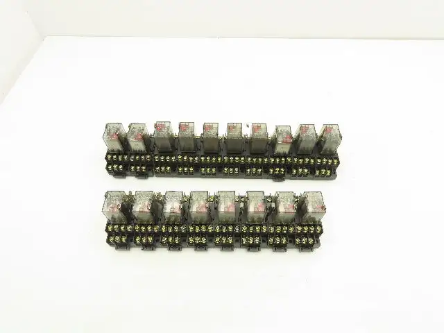 Fuji Electric HH54P-L Relay w/Socket Base 110V Coil Lot of 18