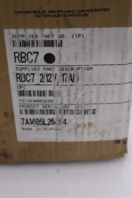 NEW SCHNEIDER ELECTRIC APC RBC7 NON-SPILLABLE BATTERY 17AH 12 VAC STOCK H68