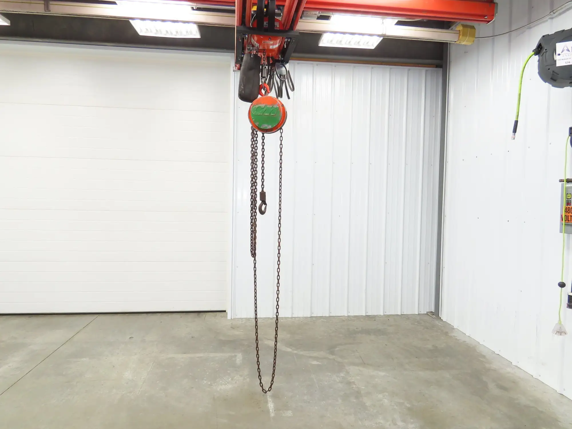 CM Cyclone 1 Ton 2000Lb Manual Chain Fall Hand Hoist 8' 6" Lift