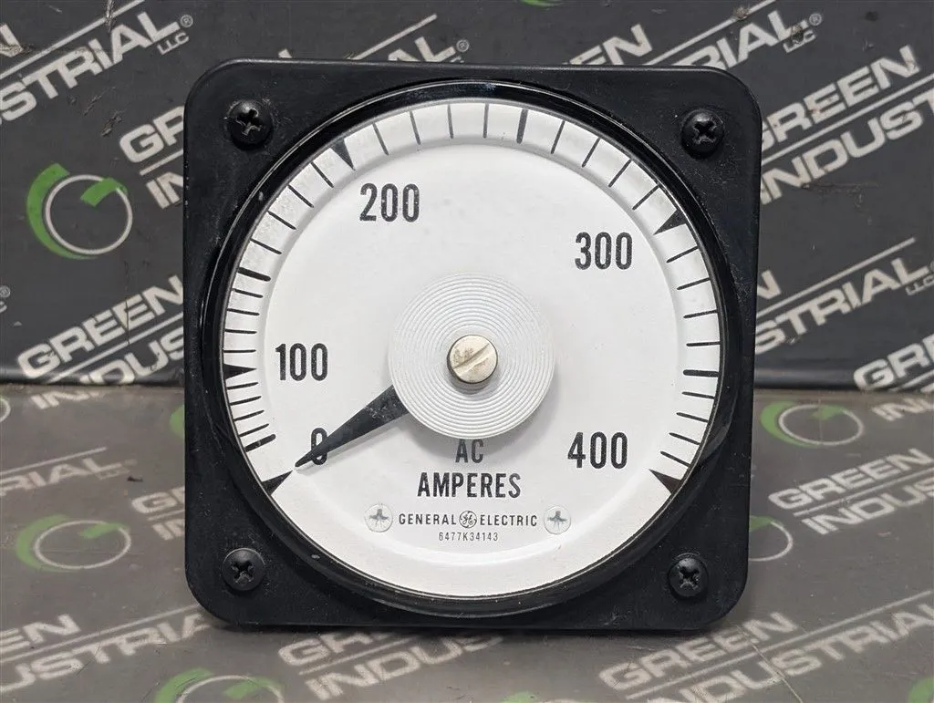General Electric 50-103131LSSC2 AB40 AC Ammeter 0-400 Amps Used