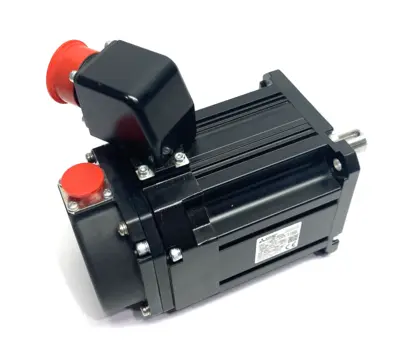 USED MITSUBISHI ELECTRIC BRUSHLESS AC SERVO MOTOR, ROTARY, KEYED SHAFT