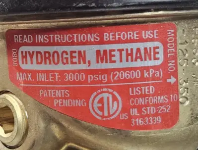Victor Professional Regulator ESS3 125-350 Hydrogen Methane Loc6E20
