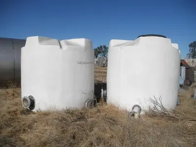 Tank, 1,300 Gallon, PET, 6' X 6.5', Chilled Water, (2) #S741498