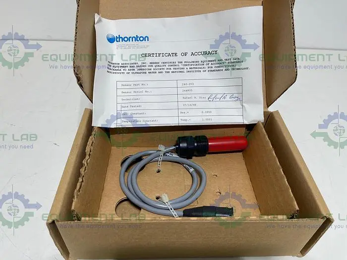 NEW THORNTON 240-203 CONDUCTIVITY/ RESISTIVITY SENSOR 0.1 CONSTANT, 3/4" NPT