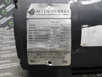 Allen Bradley 1326AB-C4C-11 AC Servo Motor 7kW 2000 RPM 420 Nm/LB.IN. Used