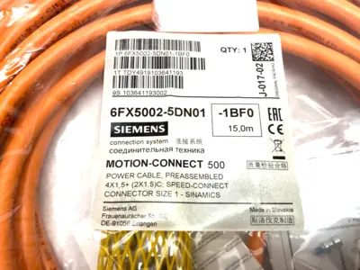 USED SIEMENS MOTION-CONNECT 500 POWER CABLE ASSEMBLY 15M