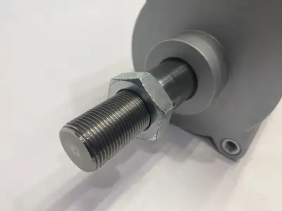 USED FESTO DOUBLE-ACTING ISO CYLINDER ATTACHED CLAMP UNIT
