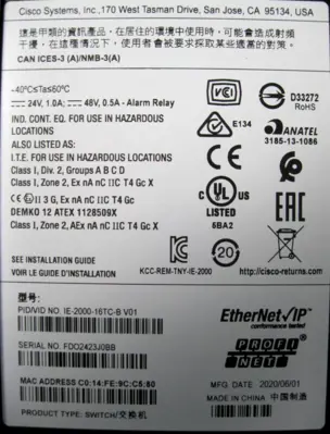 USED Cisco IE-2000-16TC-B
